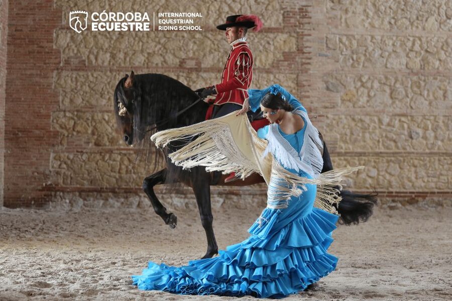 Cordoba: Equestrian Show General Entry - Using the free audioguide app to follow dressage and vaquera