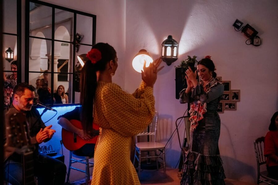 Córdoba: Tablao Flamenco at Doble de Cepa with Optional Meal - Taberna Doble de Cepa’s patio stage, two floors, and real sightlines