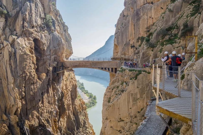 From Seville: Caminito del Rey Hike Day Trip - The Caminito walk through Los Gaitanes: height, bridges, and timing on the path