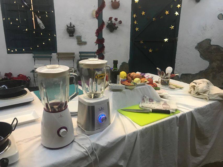 Local cooking class in Cordoba. Hands on: Salmorejo - Before you eat: wine, bread, and little tastings that set the mood