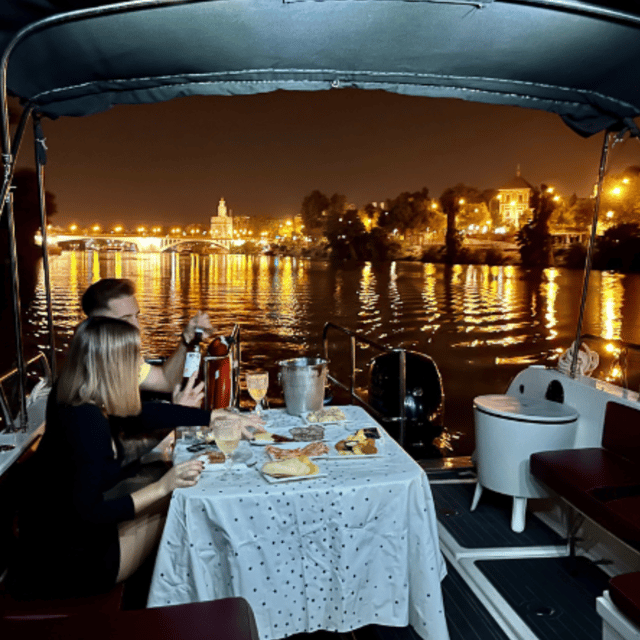 Sevilla: Romantic Boat Ride - The 1-hour private sail: frizzante wine, music, and easy timing