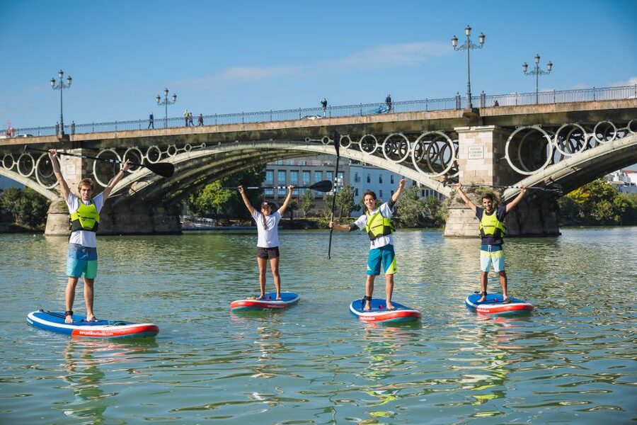 Seville: 1.5-Hour Daytime Standup Paddleboarding Tour - Entering Paddle Surf Sevilla at C. Betis 19