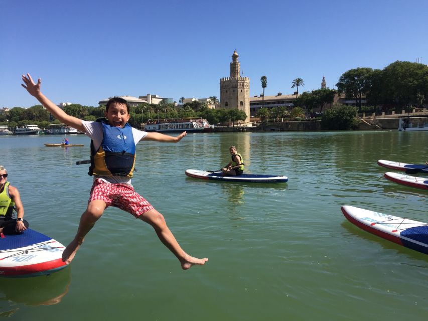 Seville: 1.5-Hour Daytime Standup Paddleboarding Tour - Expo 92 stops, plazas, and the river’s architecture