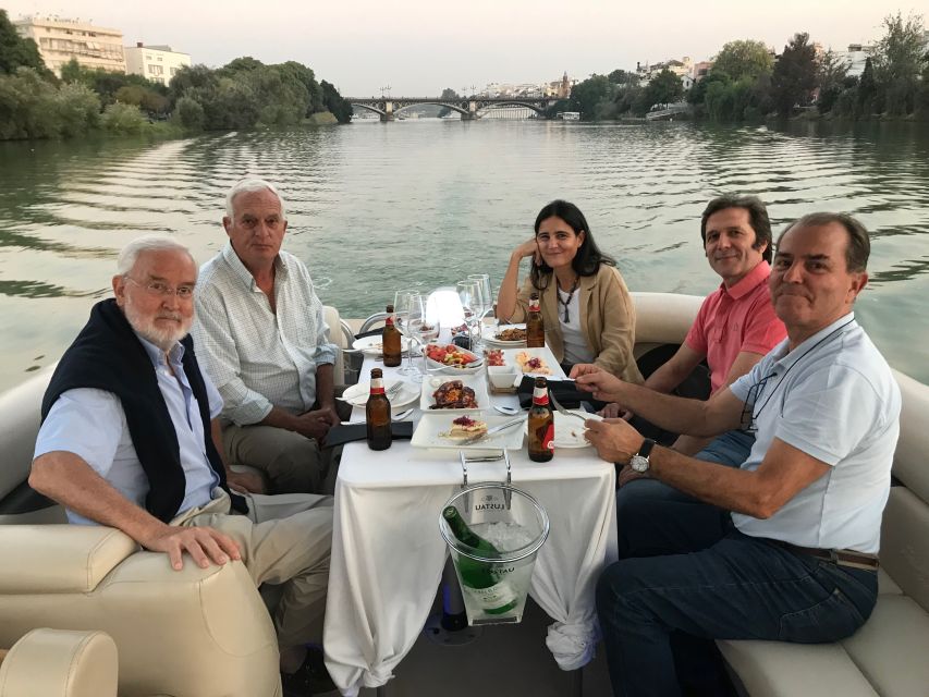 Seville: Exclusive River Boat Tour with Tapas - Plaza de España from the water, plus the 1929 exhibition connection