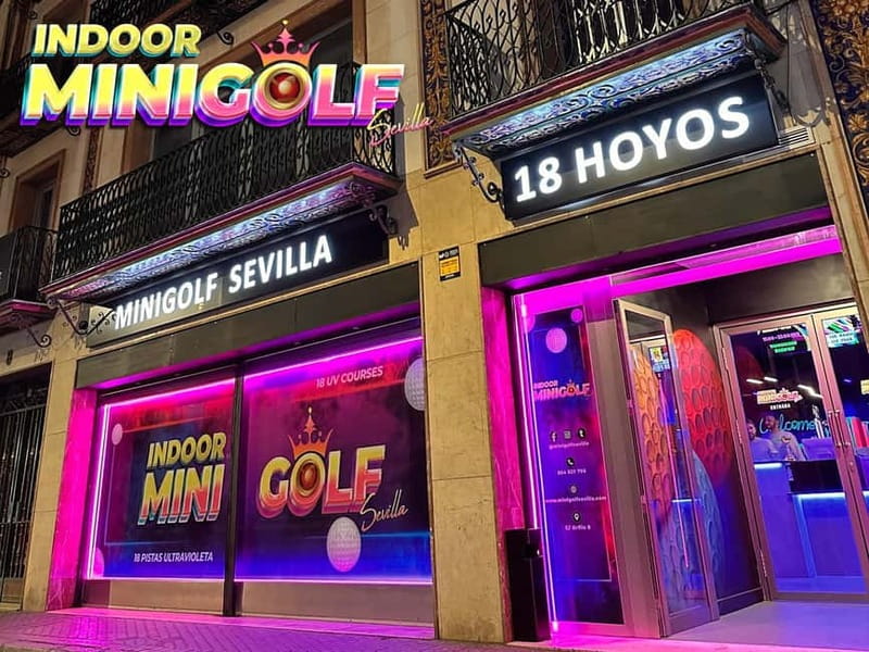 Seville: Indoor UV 18 hole Minigolf Experience - Getting Your Gear, UV Balls, and the Kids’ Putter Sizes