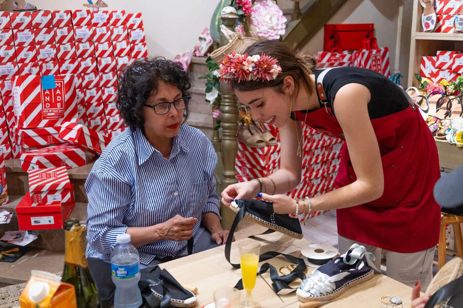 Seville: Make Your Own Espadrilles Workshop - Entering the HANDMADE THE BRAND Shop on Calle Sierpes